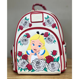 LOUNGEFLY Alice in Wonderland UV color changing mini backpack